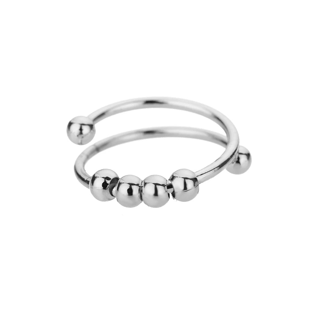 Adjustable Anxiety Relief Bead Rings for Women