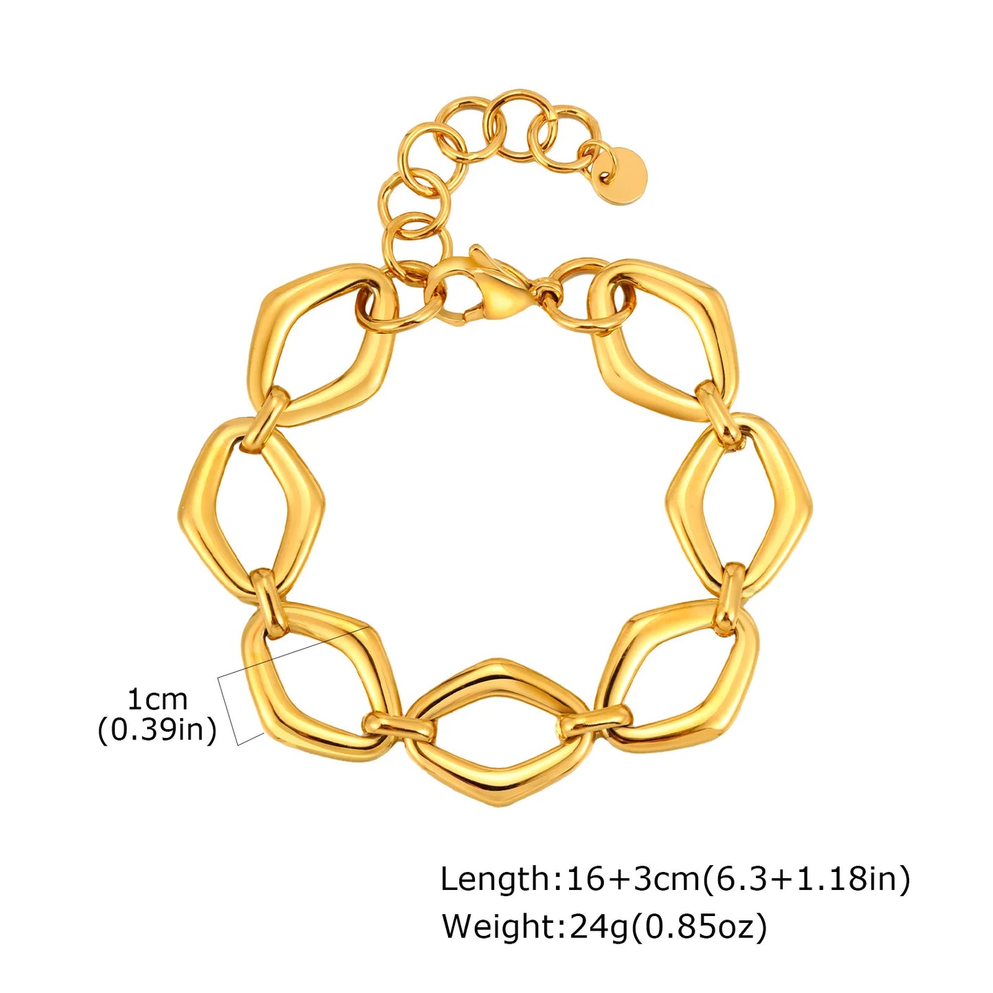 Elegant Gold Cuban Link Bracelet for Women