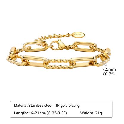 Elegant Gold Cuban Link Bracelet for Women