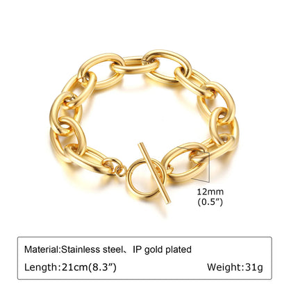 Elegant Gold Cuban Link Bracelet for Women