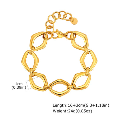 Elegant Gold Cuban Link Bracelet for Women