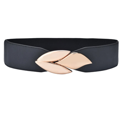 Elegant Wide Elastic Waist Belt for Women