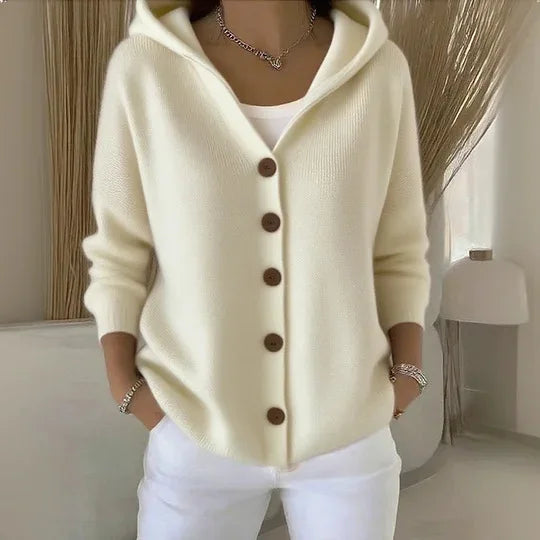 Chic Knit Hooded Cardigan for Women - Fall/Winter Essential