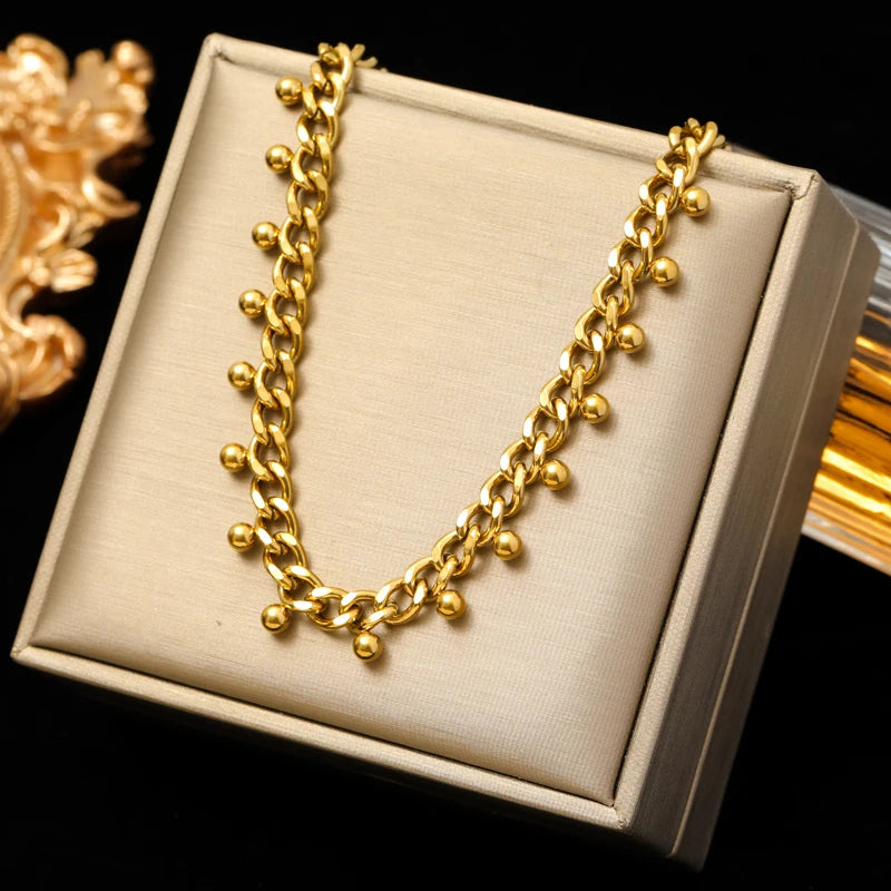 EILIECK Stainless Steel Women's Necklace - Bold & Waterproof