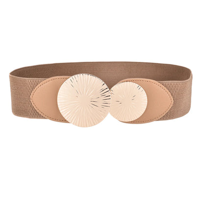 Elegant Wide Elastic Waist Belt for Women