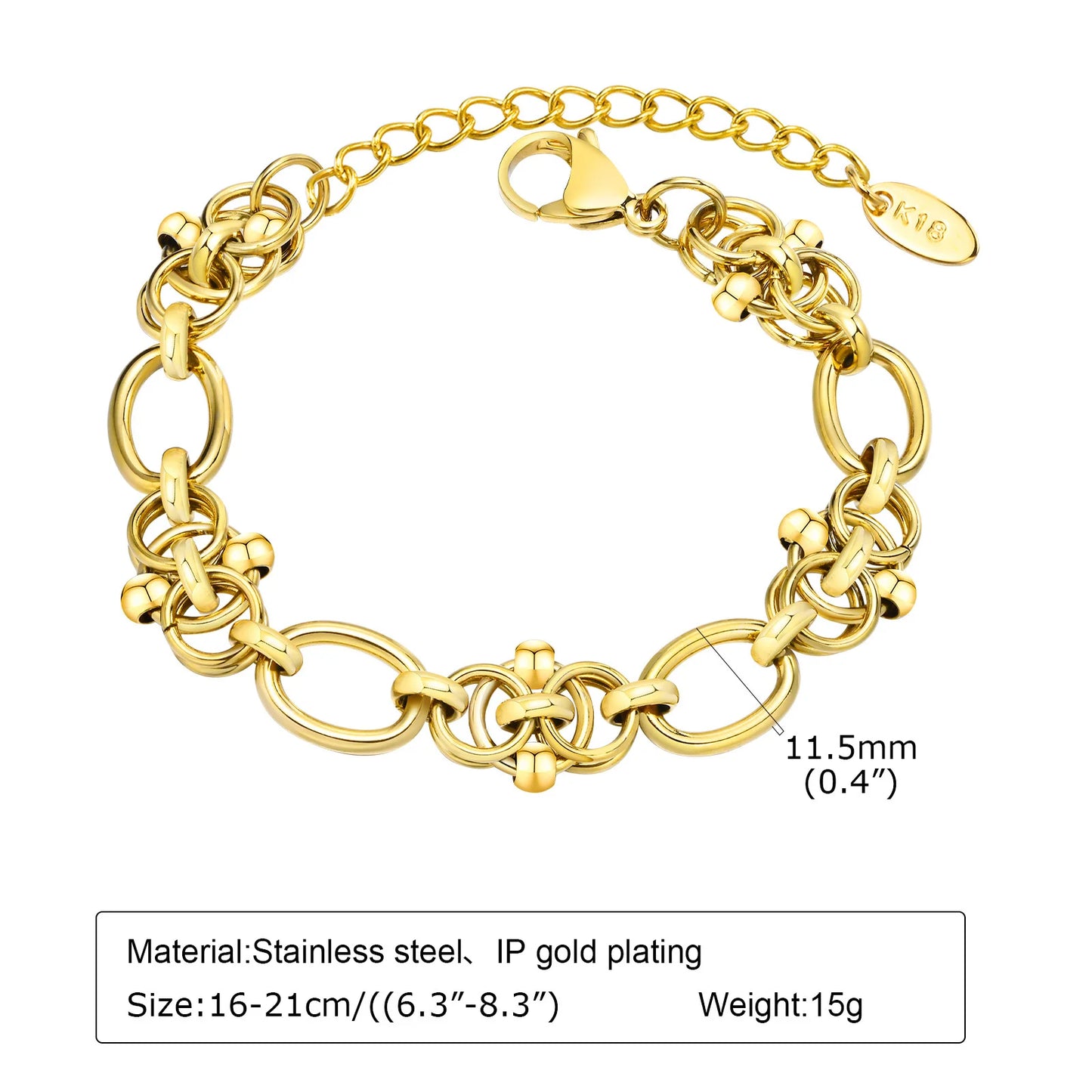 Elegant Gold Cuban Link Bracelet for Women