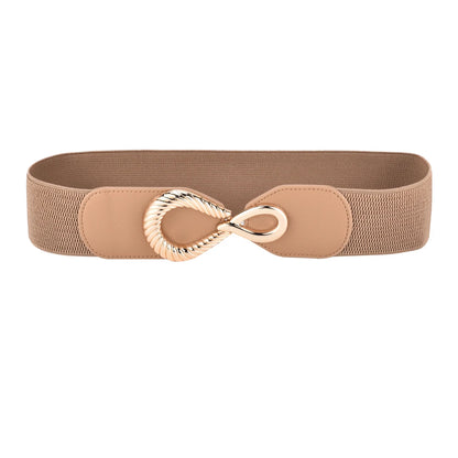 Elegant Wide Elastic Waist Belt for Women