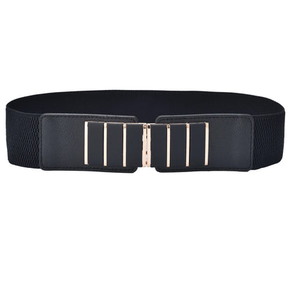 Elegant Wide Elastic Waist Belt for Women