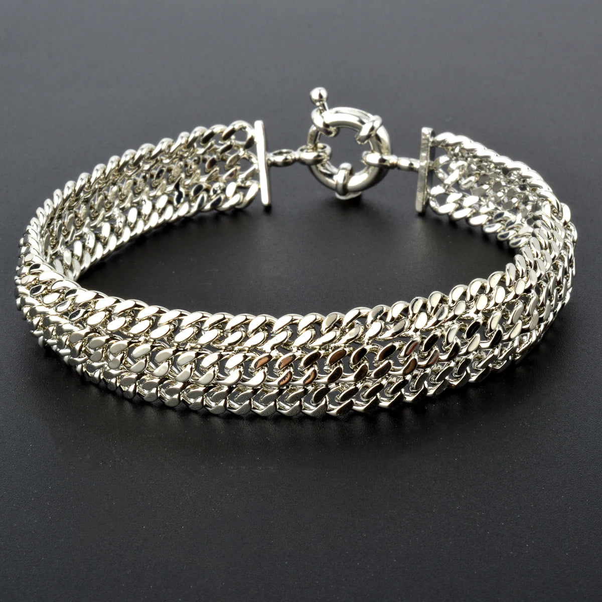 18k Gold Plated Unisex Miami Curb Bracelet