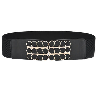 Elegant Wide Elastic Waist Belt for Women