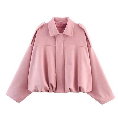 Chic Suede Bomber Jacket for Women - Spring Fashion