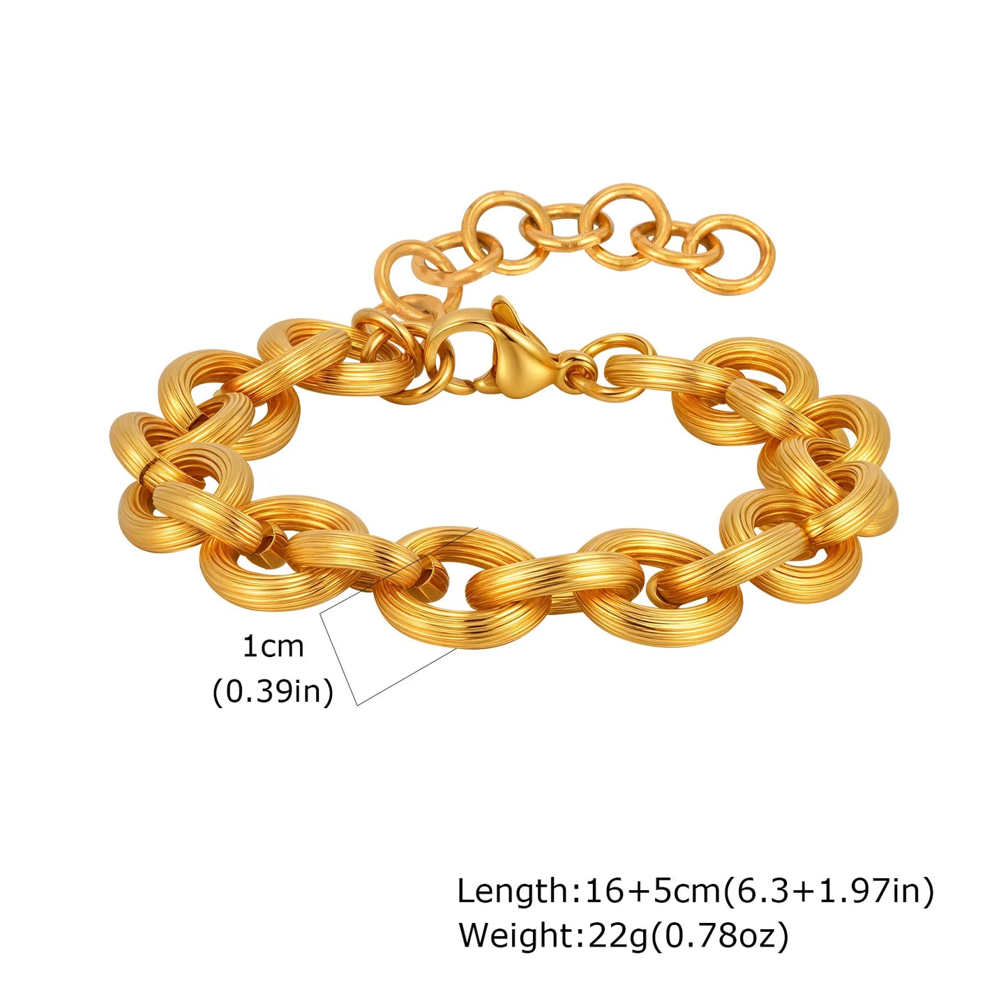 Elegant Gold Cuban Link Bracelet for Women