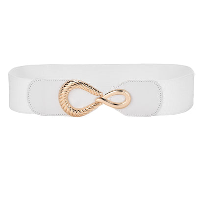 Elegant Wide Elastic Waist Belt for Women