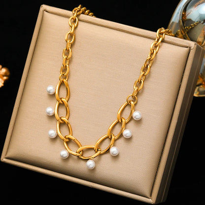 EILIECK Stainless Steel Women's Necklace - Bold & Waterproof