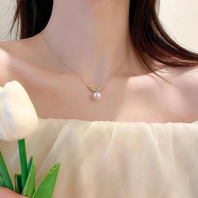 Geometric Heart Pendant Necklace for Women