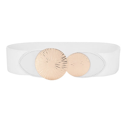 Elegant Wide Elastic Waist Belt for Women