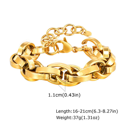 Elegant Gold Cuban Link Bracelet for Women