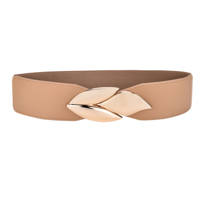 Elegant Wide Elastic Waist Belt for Women