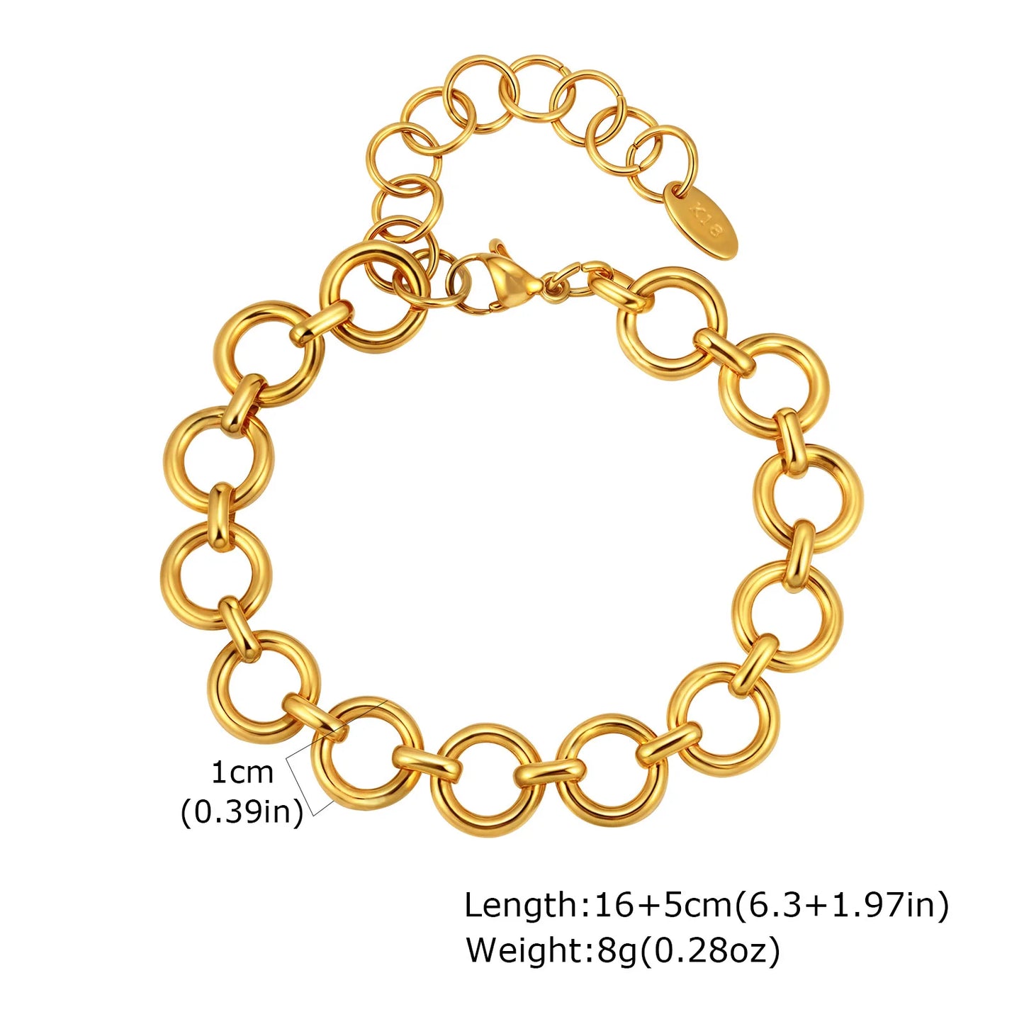 Elegant Gold Cuban Link Bracelet for Women