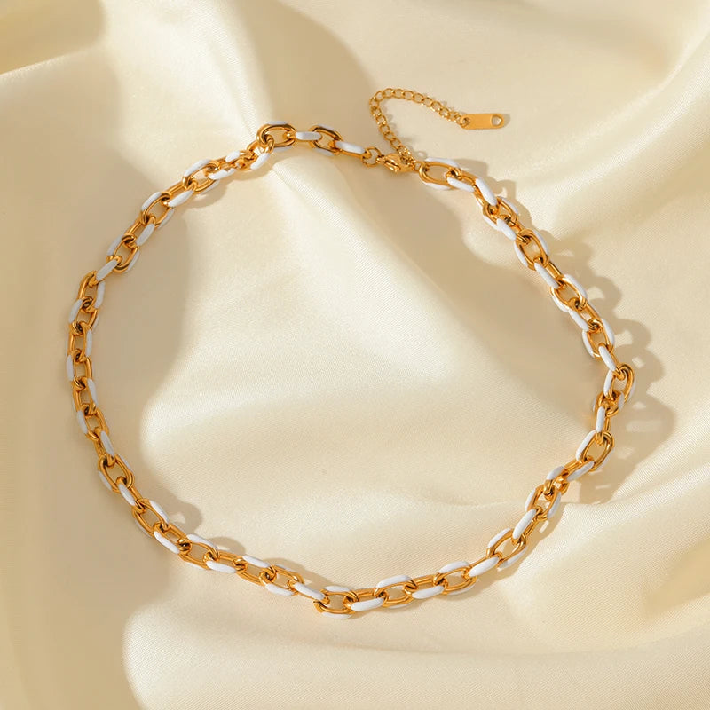 EILIECK-316L Colar De Aço Inoxidável Para Mulheres, Corrente De Pescoço Grosso, Jóias Impermeáveis, Presente De Festa, Moda Feminina, Novo