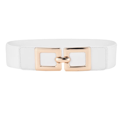 Elegant Wide Elastic Waist Belt for Women