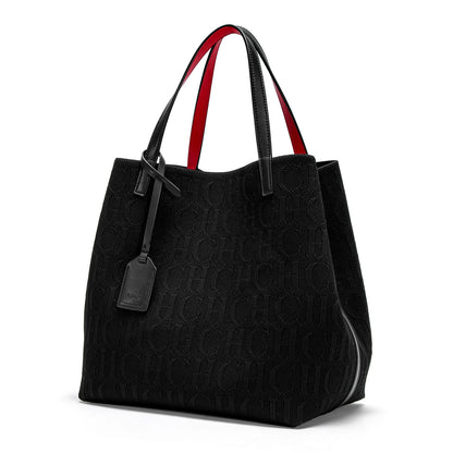 Elegant Black Mesh Tote Bag - Spacious & Stylish