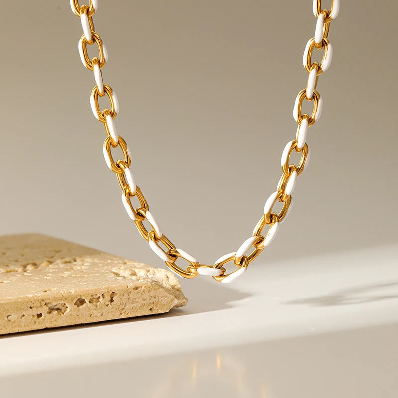 EILIECK-316L Colar De Aço Inoxidável Para Mulheres, Corrente De Pescoço Grosso, Jóias Impermeáveis, Presente De Festa, Moda Feminina, Novo