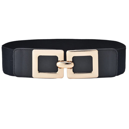 Elegant Wide Elastic Waist Belt for Women