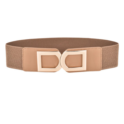 Elegant Wide Elastic Waist Belt for Women