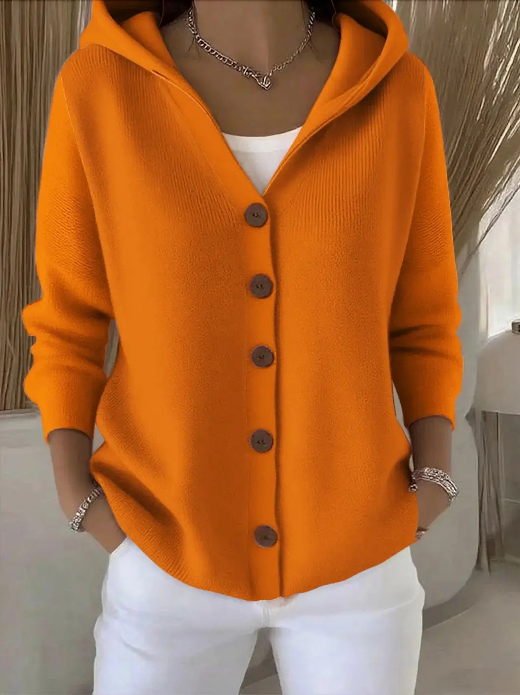 Chic Knit Hooded Cardigan for Women - Fall/Winter Essential
