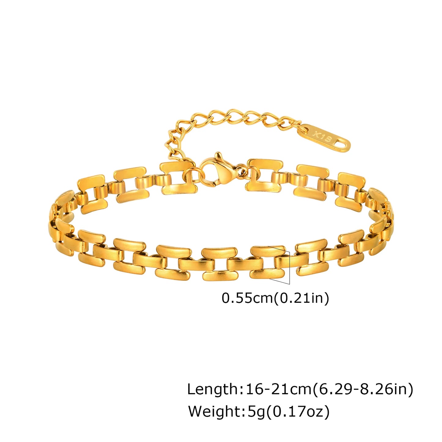 Elegant Gold Cuban Link Bracelet for Women